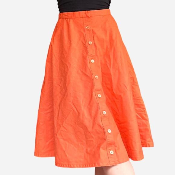 1970s orange midi skirt - Picture 2 of 8